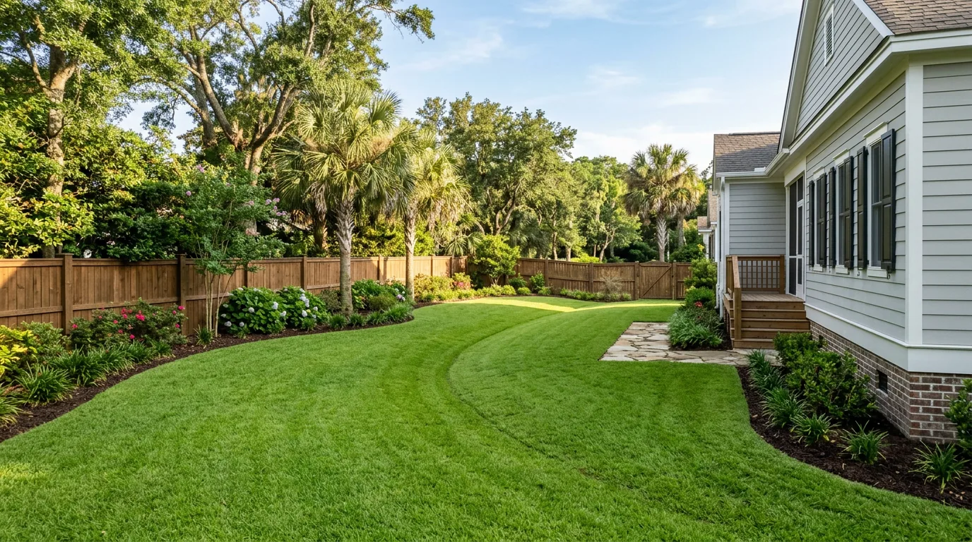 Yard drainage and grading context in Charleston SC