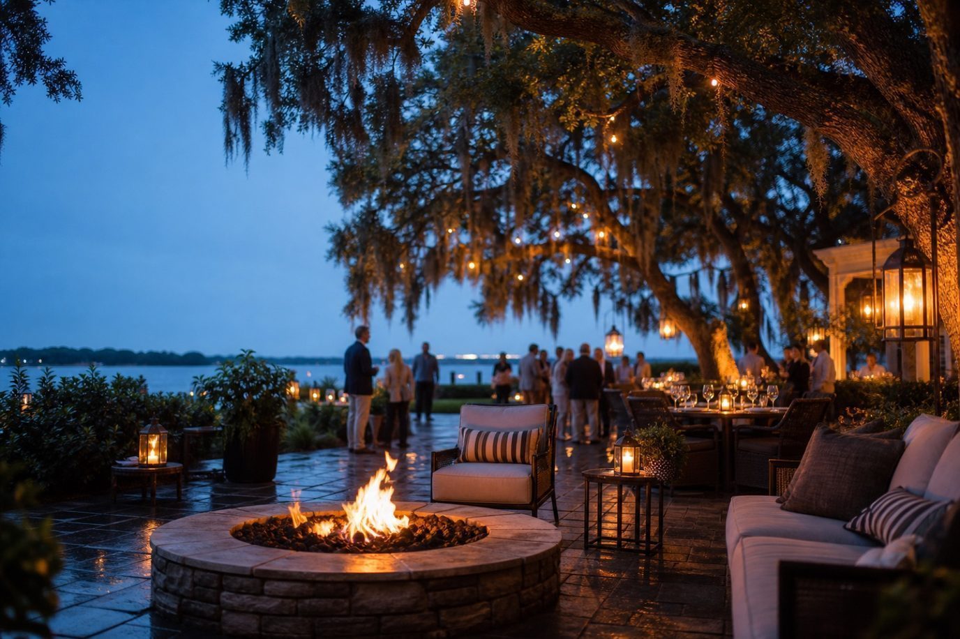 Charleston evening outdoor gathering space