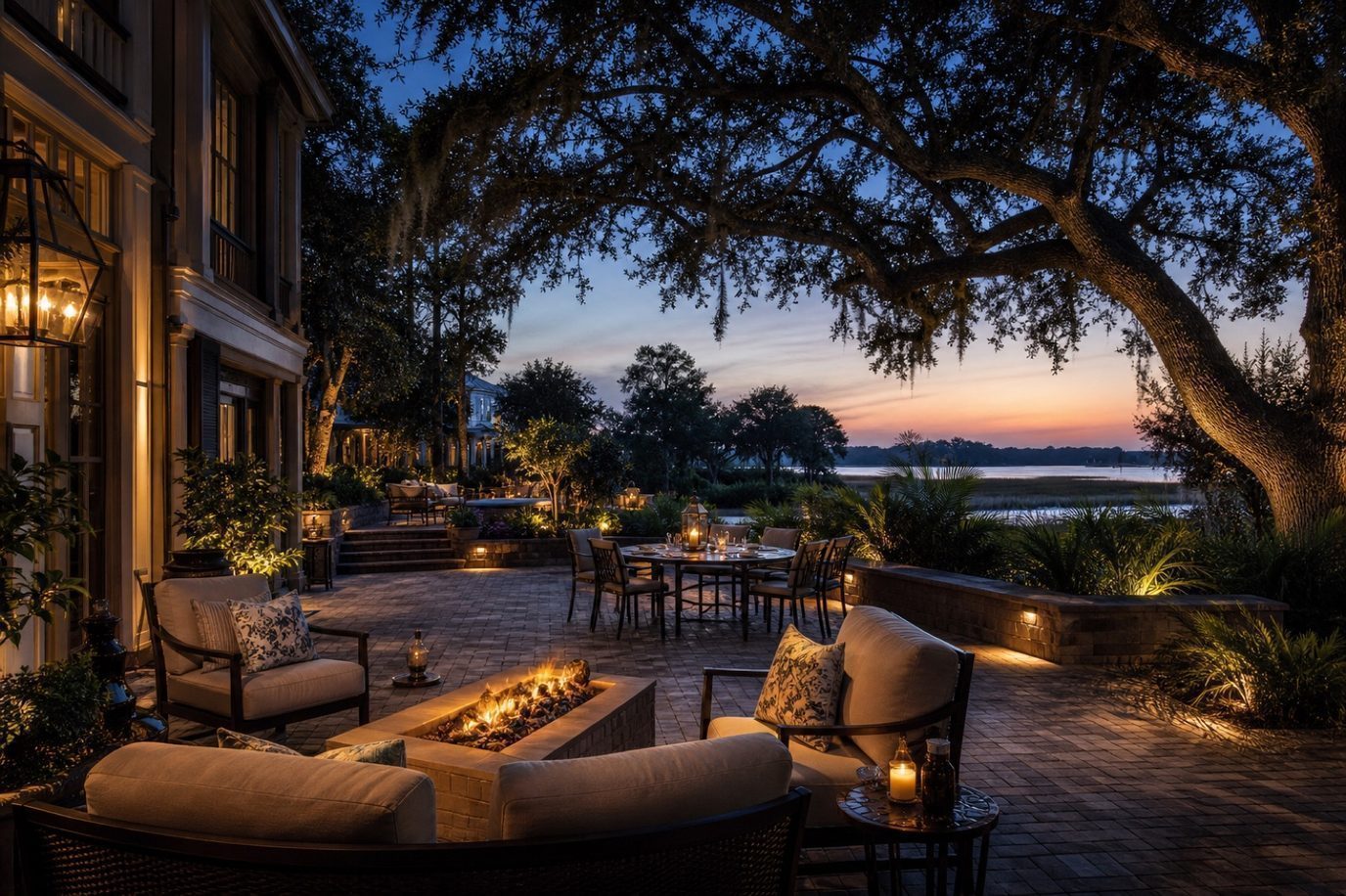 Terrace and seating designed for entertaining