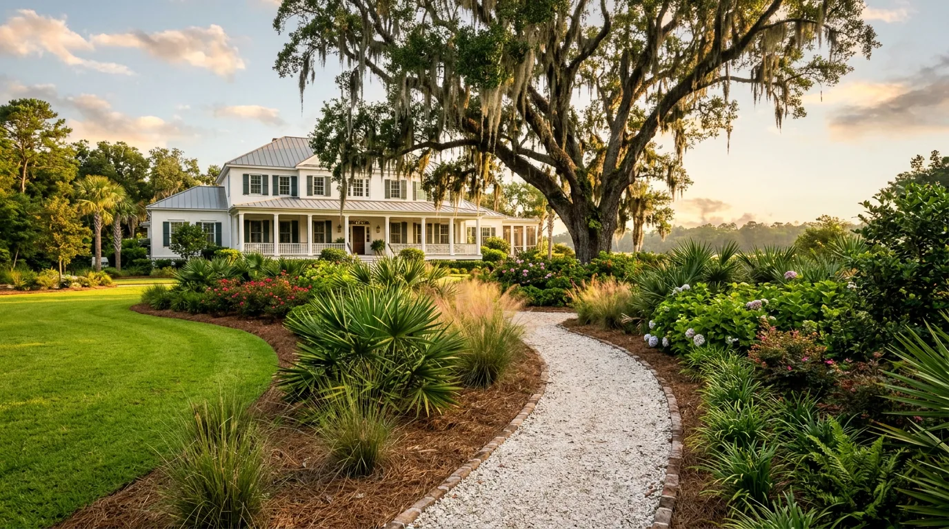 Residential landscape planting in Charleston SC