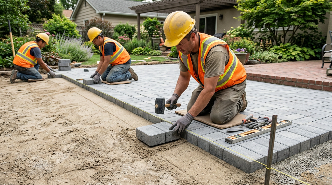 Vehicle-rated paver driveway installation in Charleston SC
