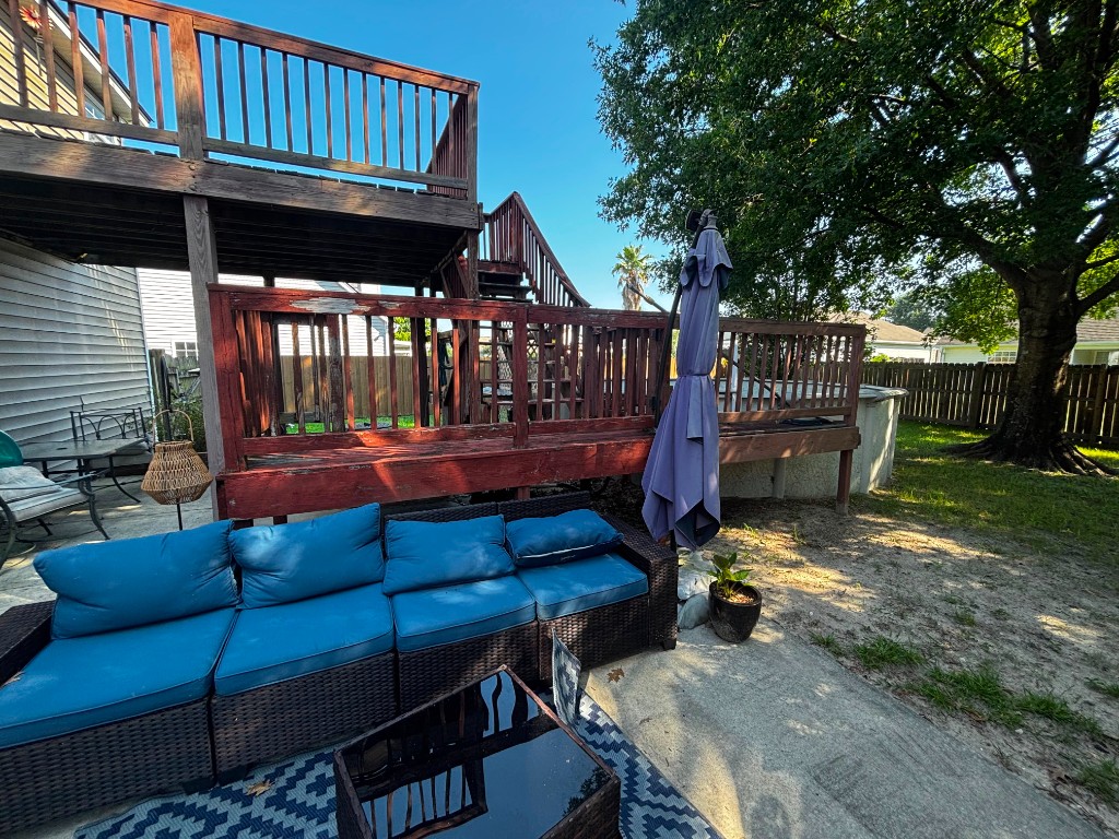 Pool-adjacent deck